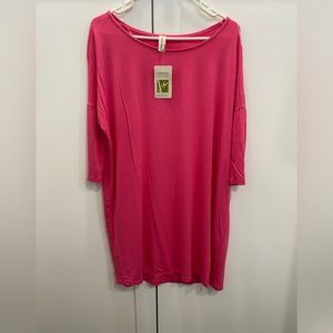 Barbie hot pink tunic top NWT